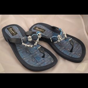 Grandco Sandals navy blue/silver